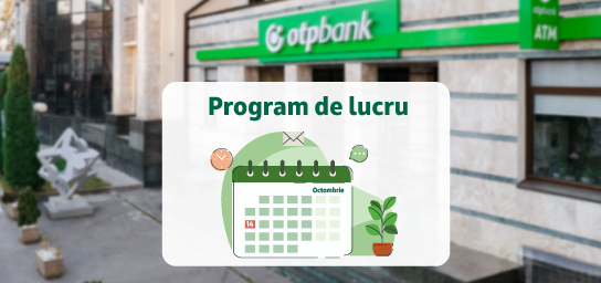 Programul sucursalelor OTP Bank pe 14 octombrie